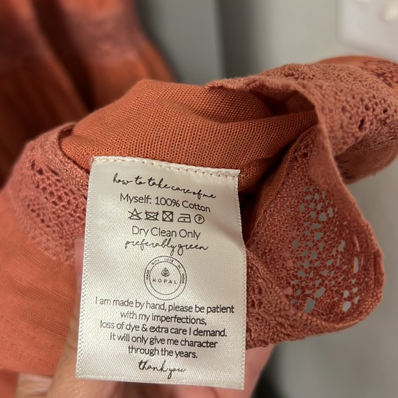 Kopal Anthropologie Women’s Janki Dress Brick Block Print Size XS 2-4 - Picture 14 of 15